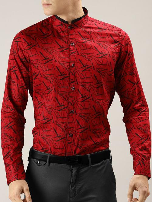 red printed casual shirt - 16089606 - Very Small Image - 1