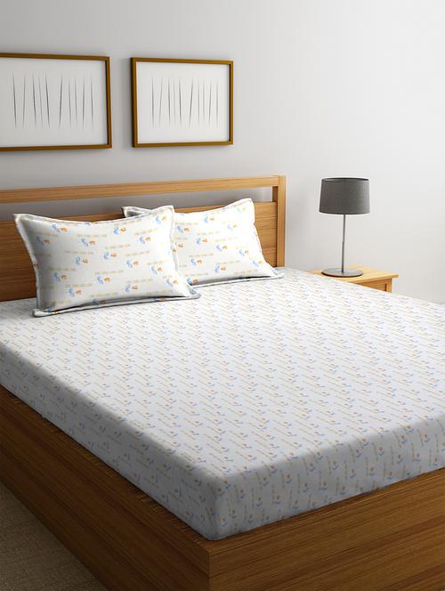 bombay dyeing 100% cotton double bed sheet meleze - 16092354 - Very Small Image - 1