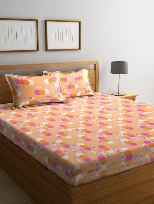 bombay dyeing 100% cotton double bed sheet meleze - 16092368 - Very Small Image - 1