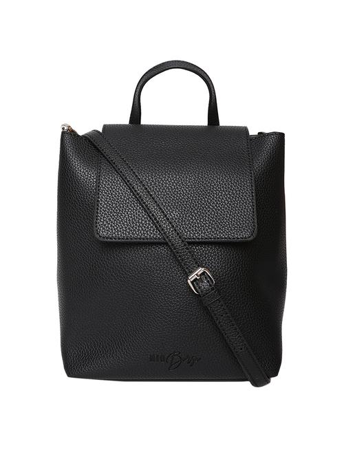 black leatherette (pu) sling bag - 16093631 - Very Small Image - 1