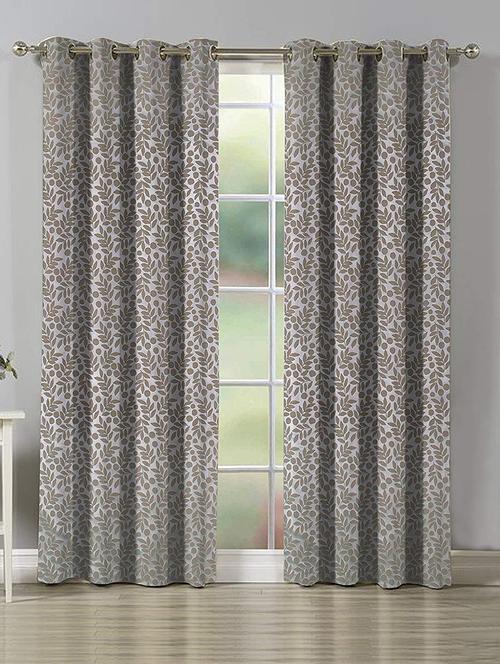 jacquard polyester window curtain, 7ft - 16095433 - Very Small Image - 1