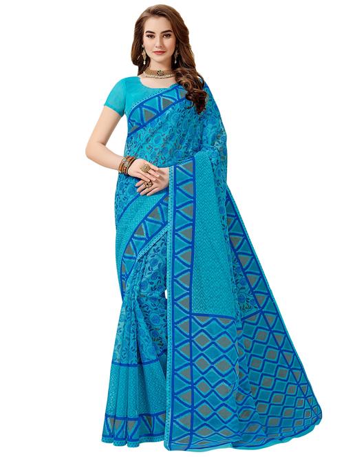 floral printed saree - 16097655 - Very Small Image - 1