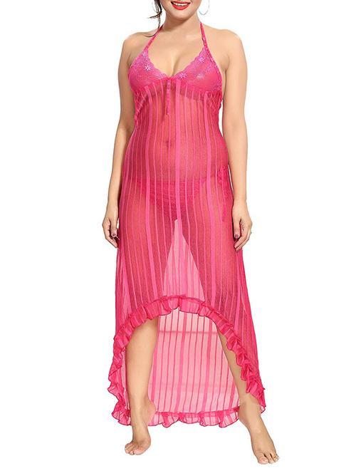 high low high low nighty with panty - 16098367 - Very Small Image - 1