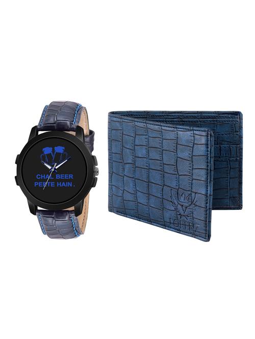 round dial analog watch and wallet combo - 16098408 - Very Small Image - 1