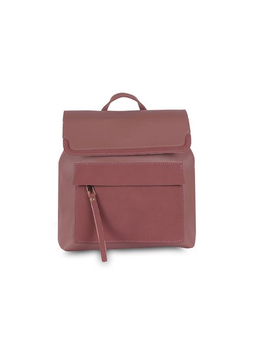 pink leatherette (pu) regular backpack - 16101232 - Very Small Image - 1