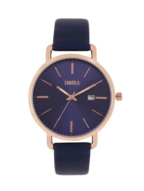 blue leather strap watch - 16101321 - Very Small Image - 1