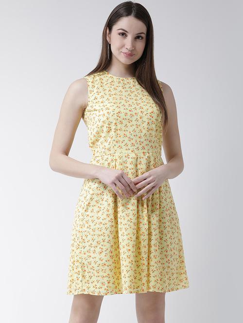 floral pleated a-line dress - 16103445 - Very Small Image - 1