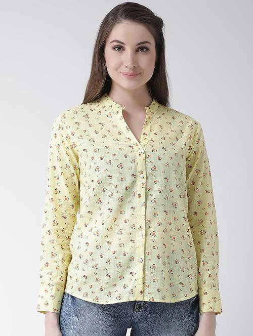 mandarin neck floral shirt  - 16103449 - Very Small Image - 1