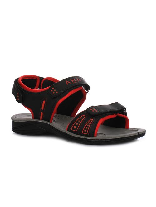 red synthetic & mesh slip on floaters - 16103948 - Very Small Image - 1