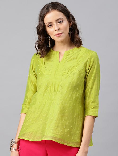 peach notch neck tunic - 16104334 - Very Small Image - 1