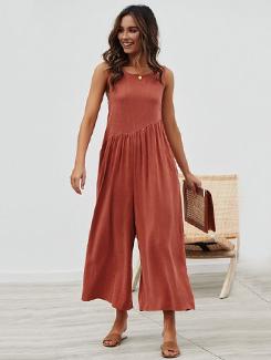 gather detail wide leg jumpsuit - 16109296 - Very Small Image - 1