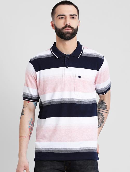 multicolor striped polo tshirt - 16109677 - Very Small Image - 1