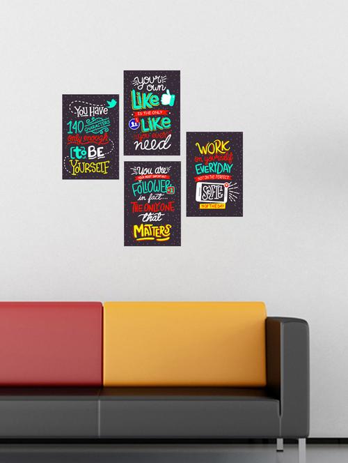 sehaz artworks quotes & motivation matte print posters for home (12x18, multicolour, set of 4) - sza-1030-poster-set - 16109770 - Very Small Image - 1
