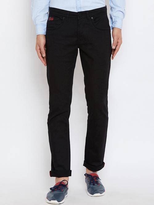 black denim plain jeans - 16110812 - Very Small Image - 1