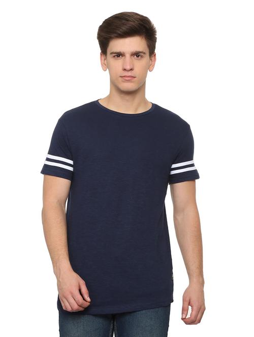 navy blue solid t-shirt - 16112294 - Very Small Image - 1