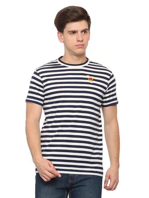 navy blue striped t-shirt - 16112296 - Very Small Image - 1