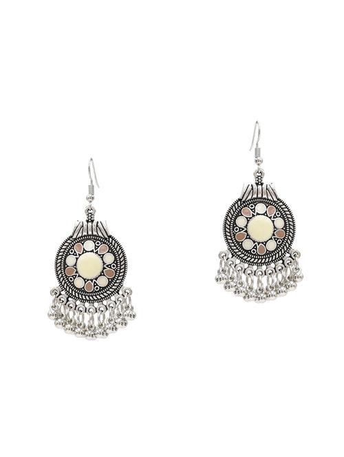 brown metal drop earring - 16112841 - Very Small Image - 1