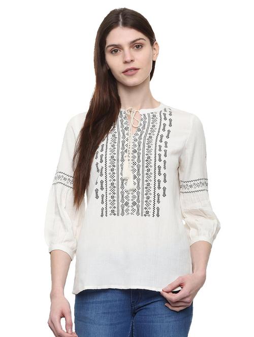 tie up peasant top - 16114687 - Very Small Image - 1