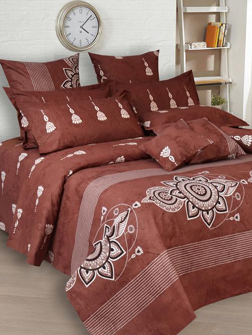 cotton double bedsheet with 2 pillow covers - 16115093 - Very Small Image - 1