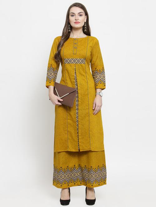 printed straight kurta - 16119565 - Very Small Image - 1