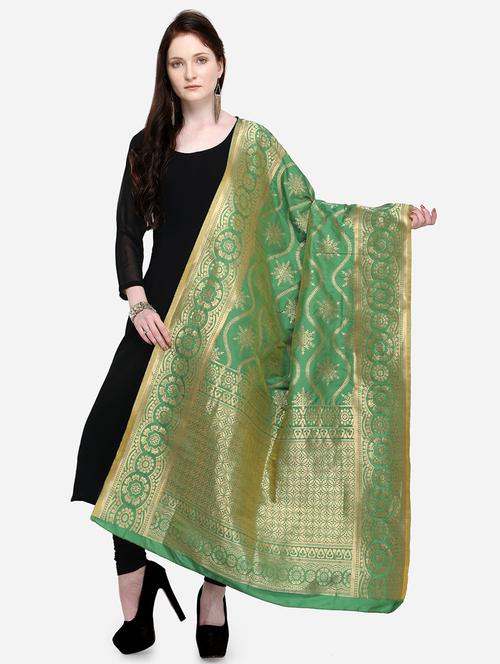 jacquard banarasi dupatta - 16120439 - Very Small Image - 1