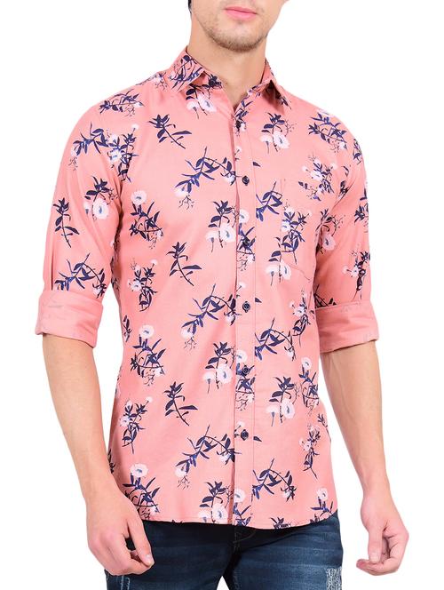 pink floral printed casual shirt - 16129534 - Very Small Image - 1