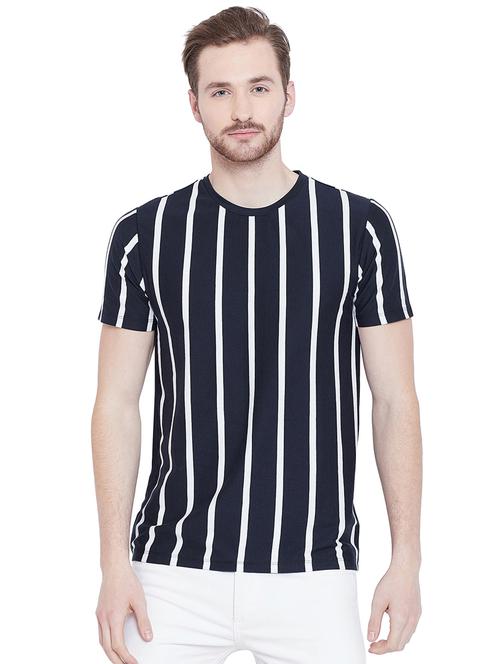 navy blue striped t-shirt - 16130140 - Very Small Image - 1