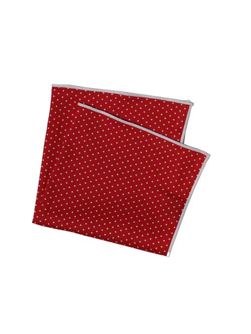 red cotton pocketsquare - 16131086 - Very Small Image - 1