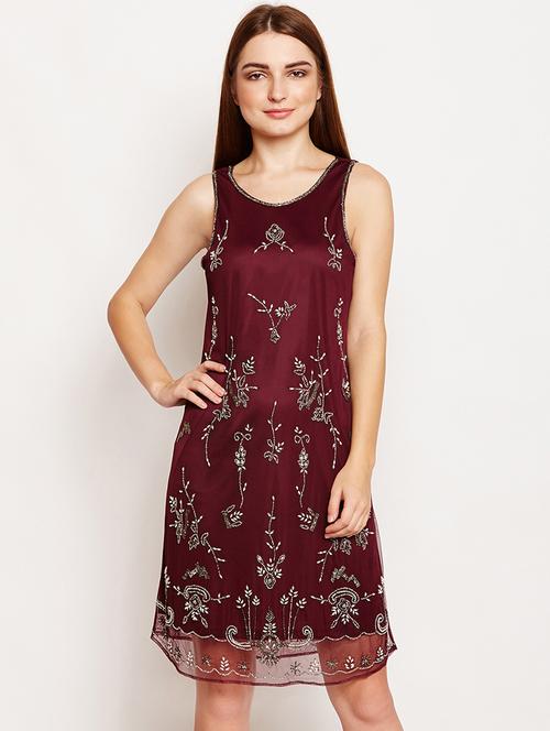 embellished a-line dress - 16133540 - Very Small Image - 1