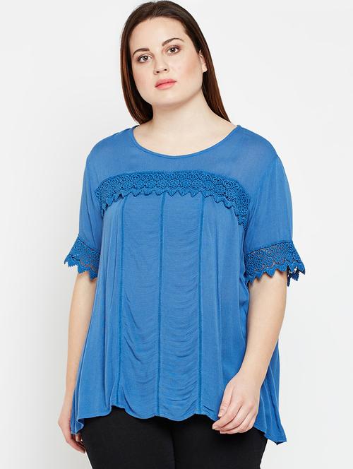lace detail plus top - 16133698 - Very Small Image - 1
