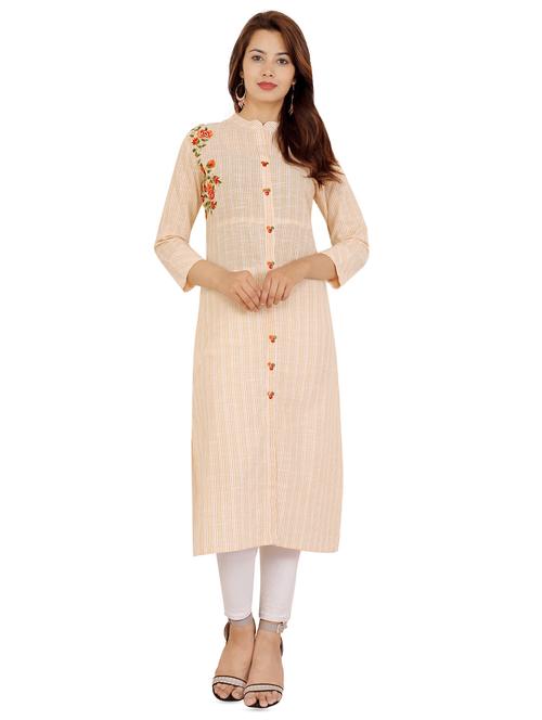 embroidered straight kurta - 16133760 - Very Small Image - 1