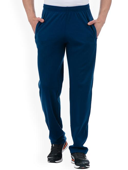 blue solid track pants with pockets  - 16133838 - Very Small Image - 1