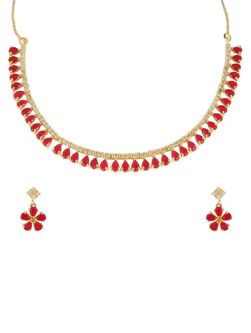 pink brass choker necklace - 16134489 - Very Small Image - 1