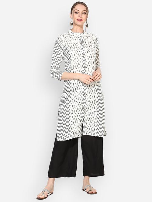 ikat straight kurta - 16135784 - Very Small Image - 1