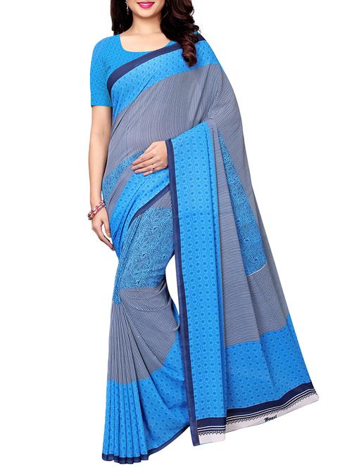 paisley printed saree with blouse - 16135919 - Very Small Image - 1