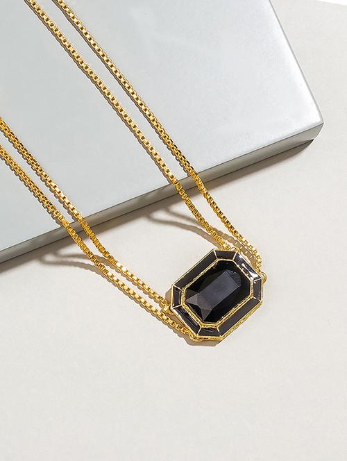 black metal short necklace - 16136749 - Very Small Image - 1