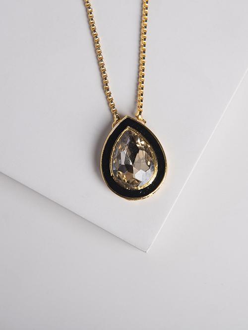 beige metal short necklace - 16136772 - Very Small Image - 1