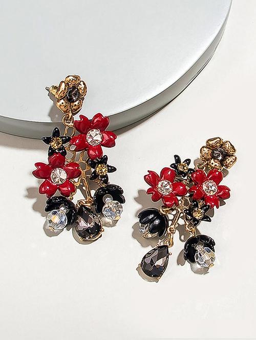 red metal drop earring - 16136780 - Very Small Image - 1