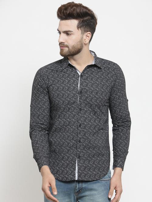 mens printed casual shirt - 16138914 - Very Small Image - 1