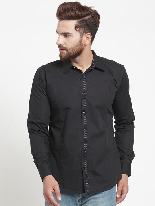 mens solid casual shirt - 16138917 - Very Small Image - 1