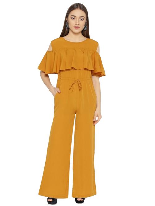 cold shoulder drawstring jumpsuit - 16139106 - Very Small Image - 1