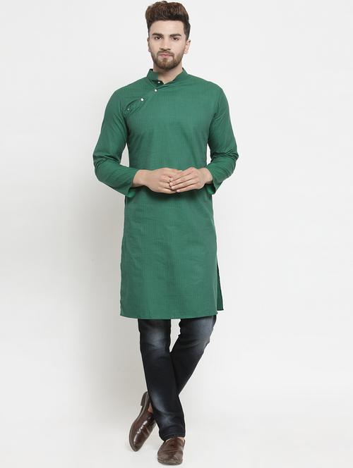 green striped long kurta - 16140058 - Very Small Image - 1