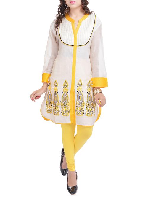 pintucks straight kurta - 16141824 - Very Small Image - 1