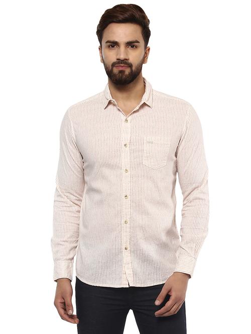 white striped casual shirt - 16142228 - Very Small Image - 1