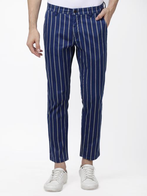 blue striped chinos - 16142266 - Very Small Image - 1
