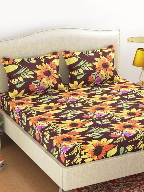 polycotton double bedsheet with 2 pillow covers - 16157187 - Very Small Image - 1