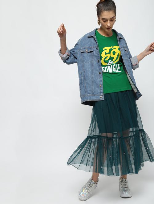 round neck quirky text tee - 16159582 - Very Small Image - 1