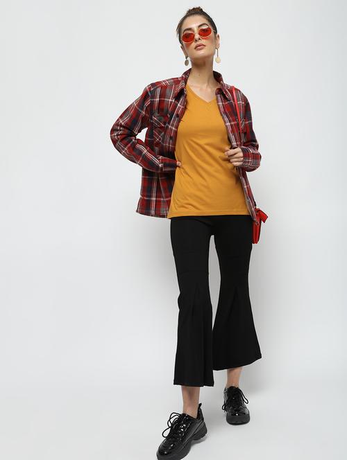 v-neck short sleeved tee - 16159605 - Very Small Image - 1