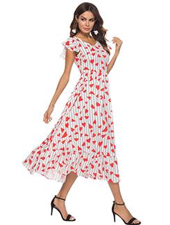 ruffle detail a-line dress - 16166394 - Very Small Image - 1