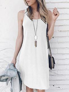 u-neck solid shift dress - 16166511 - Very Small Image - 1